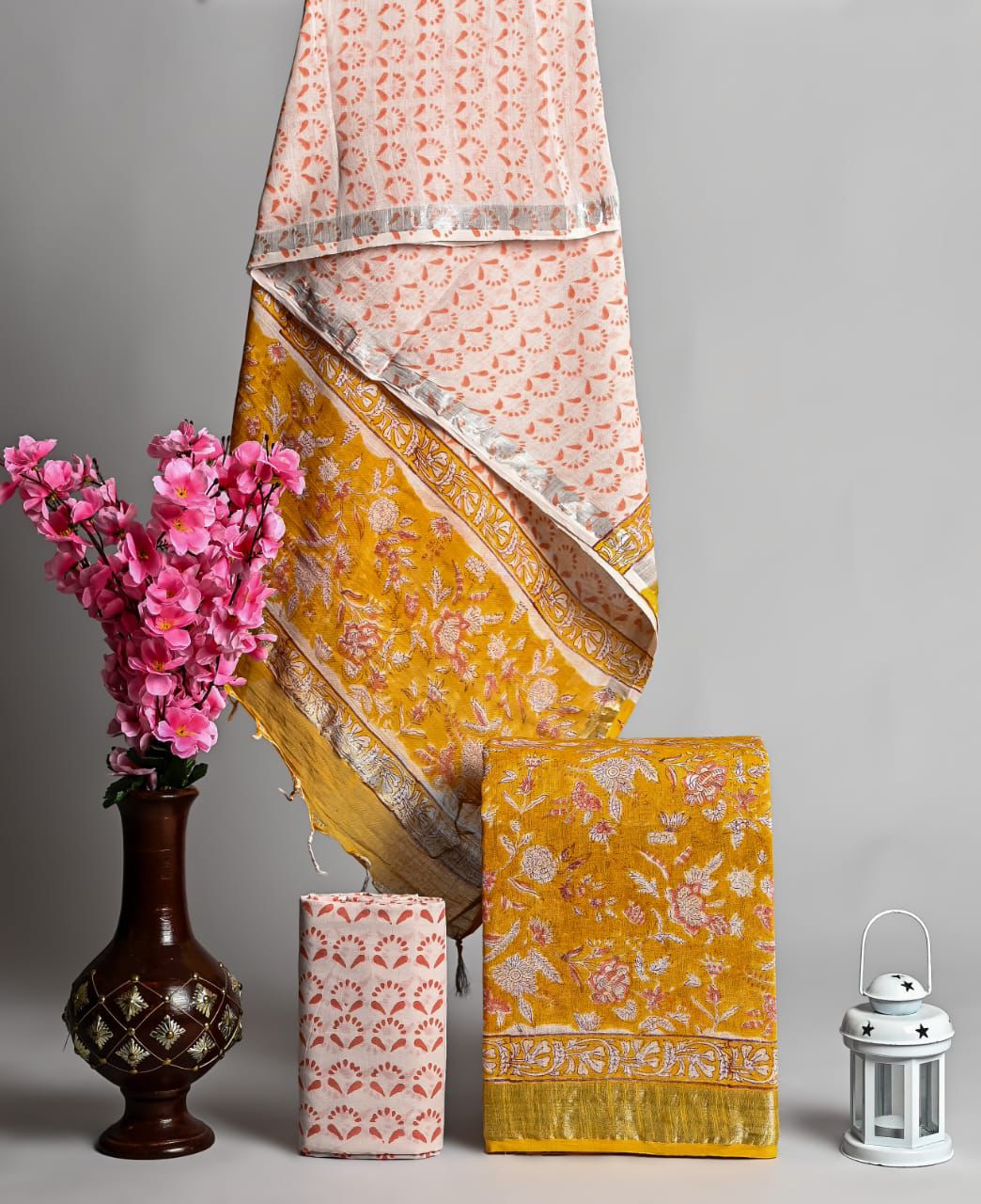 Cotton Linen Handblock Dress Material Wholesale | Summer Suit Fabric India Fabtexs Cotton Linen Handblock Dress Material Wholesale | Summer Suit Fabric India Fabtexs
