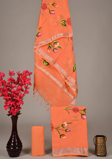 Handblock Cotton Linen Dress Material – Breathable Summer Suit Set