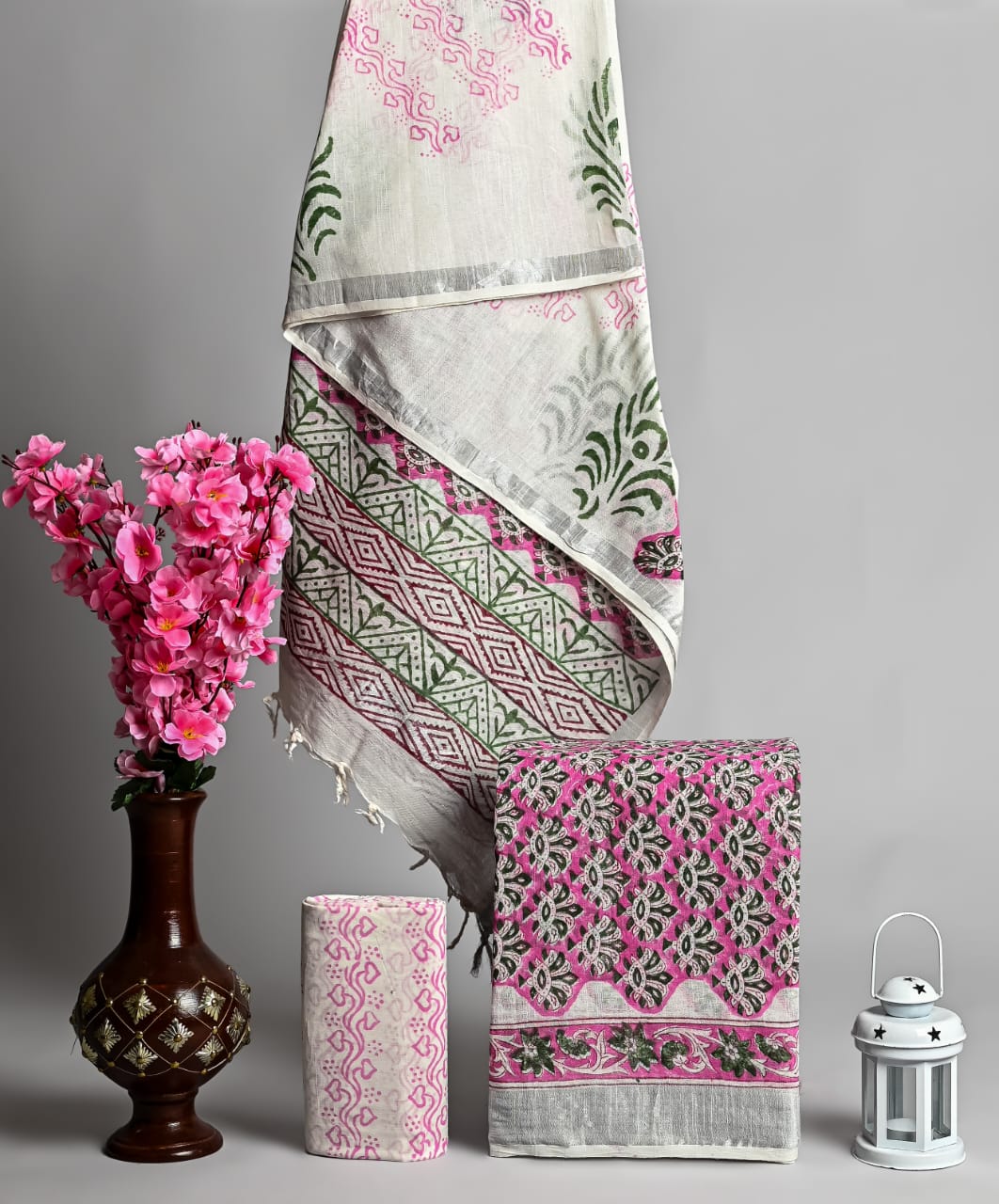 Cotton Linen Dress Material Wholesale – Lightweight Ethnic Suit Fabric