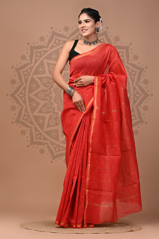 Wholesale Chanderi Silk Sarees – Traditional Hand Block Printed with Blouse