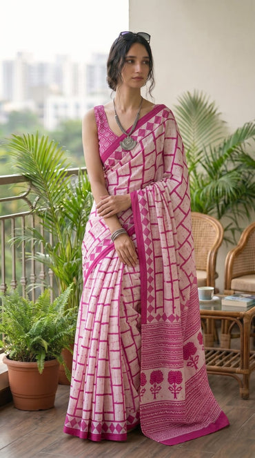 Pure Cotton Mulmul Sarees Wholesale – Lightweight Sarees with Running Blouse
