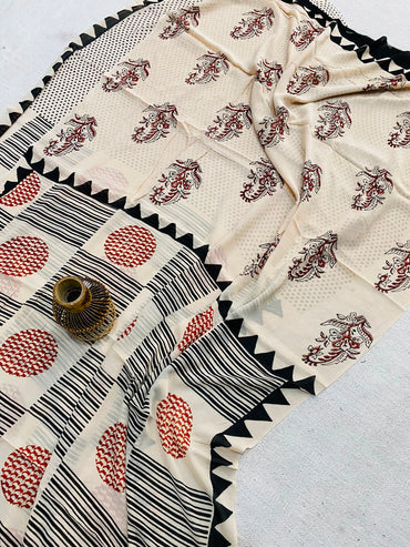 Hand Block Printed Georgette Sarees Wholesale – Natural Dyed Premium Sarees