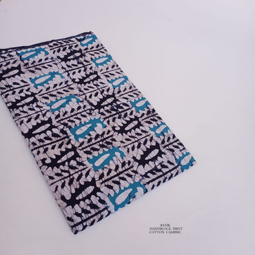 Pure cotton batik fabric wholesale in blue, handcrafted batik print fabric for boutique, designer & bulk buyers – Fabtexs