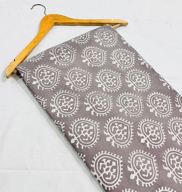 Grey butta Dabu handblock cotton fabric in pure cotton, natural dyed wholesale textile