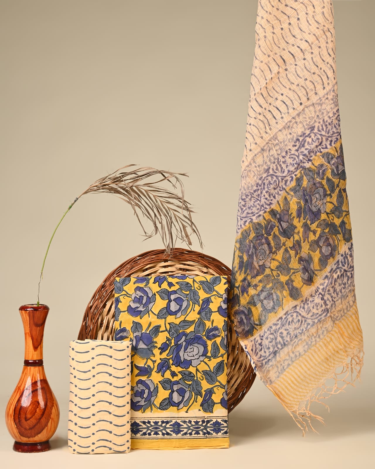 Kota Doria Dress Material Wholesale – Handcrafted Cotton Suit Set