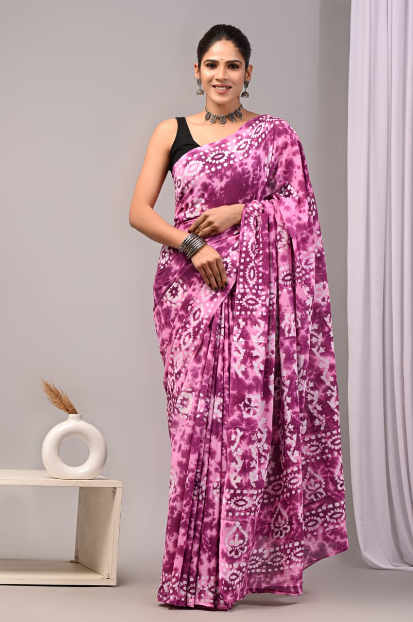 Cotton Mul Mul Saree (MOQ any 6pcs assorted designs)