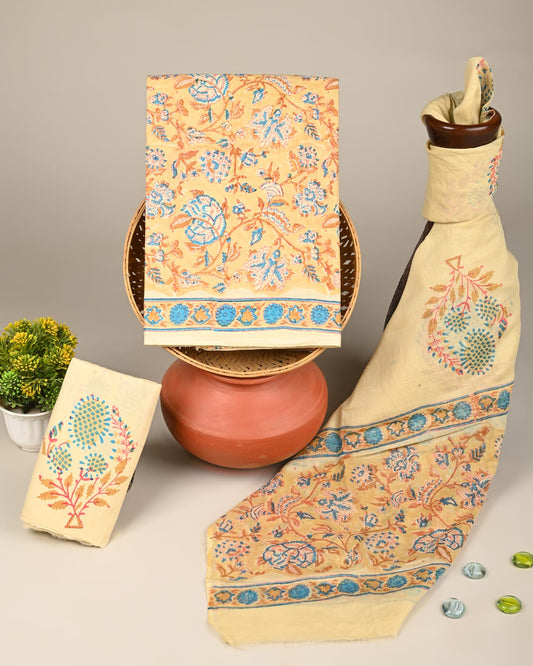 Cotton Mul Dress Material – Handblock Printed Wholesale for Boutiques