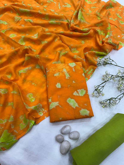 “Wholesale Handblock Printed Cotton Mul Dress Material – Mango Batik Design, Artisan-Crafted in Rajasthan for Boutiques, Designers, and Bulk Orders”