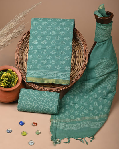 Cotton Chanderi dress material