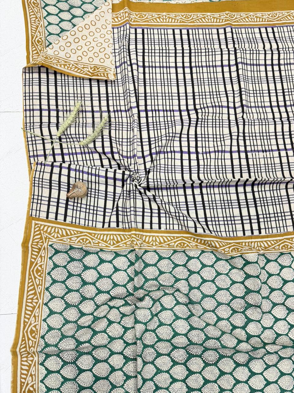 Bagru Mul Cotton Saree Wholesale Handblock Printed – MOQ 6pcs | Assorted – Fabtexs