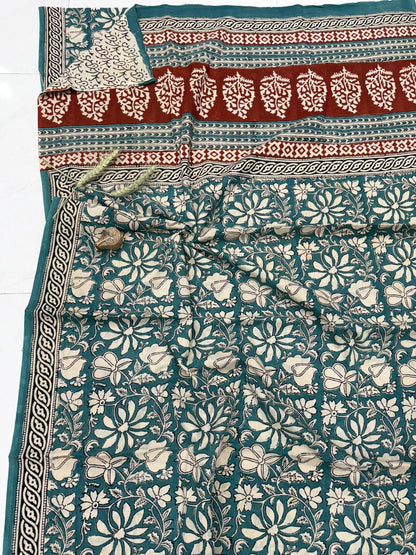 Bagru Mul Cotton Saree Wholesale Handblock Printed – MOQ 6pcs | Assorted – Fabtexs