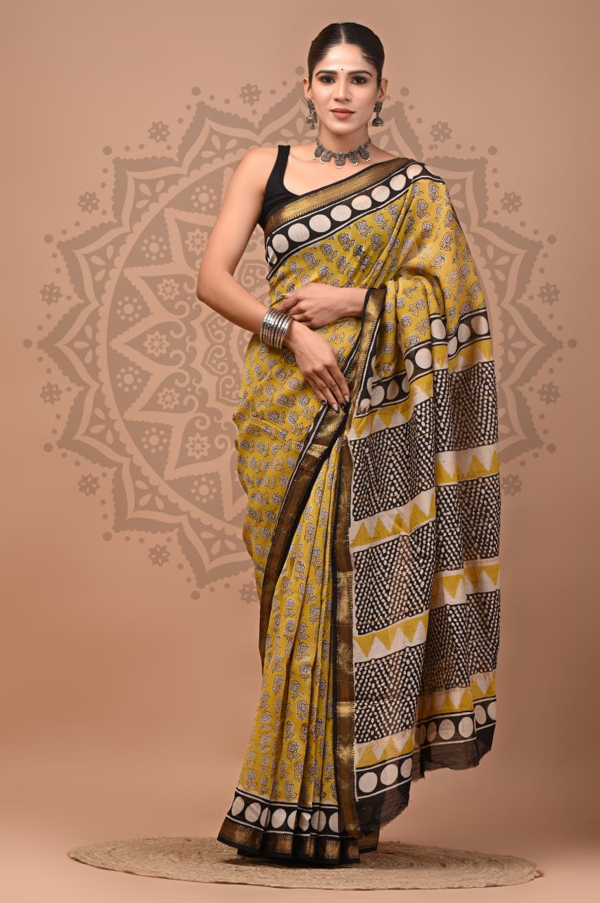 Maheshwari Silk Saree Wholesale Collection – Handblock Printed Natural Dyed Sarees