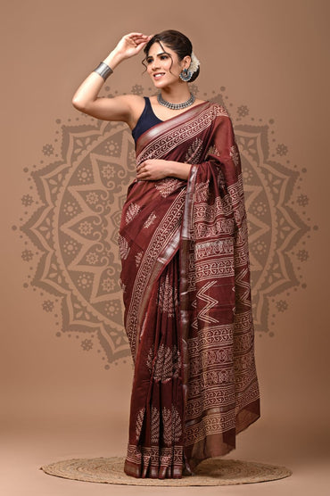 Maheshwari Silk Saree Wholesale Collection – Handblock Printed Natural Dyed Sarees