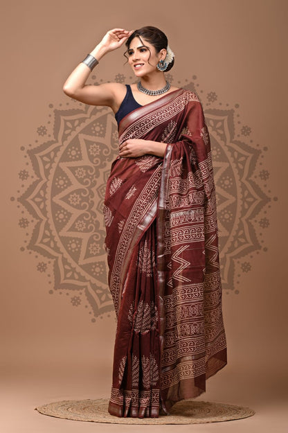 Maheshwari Silk Saree Wholesale Collection – Handblock Printed Natural Dyed Sarees