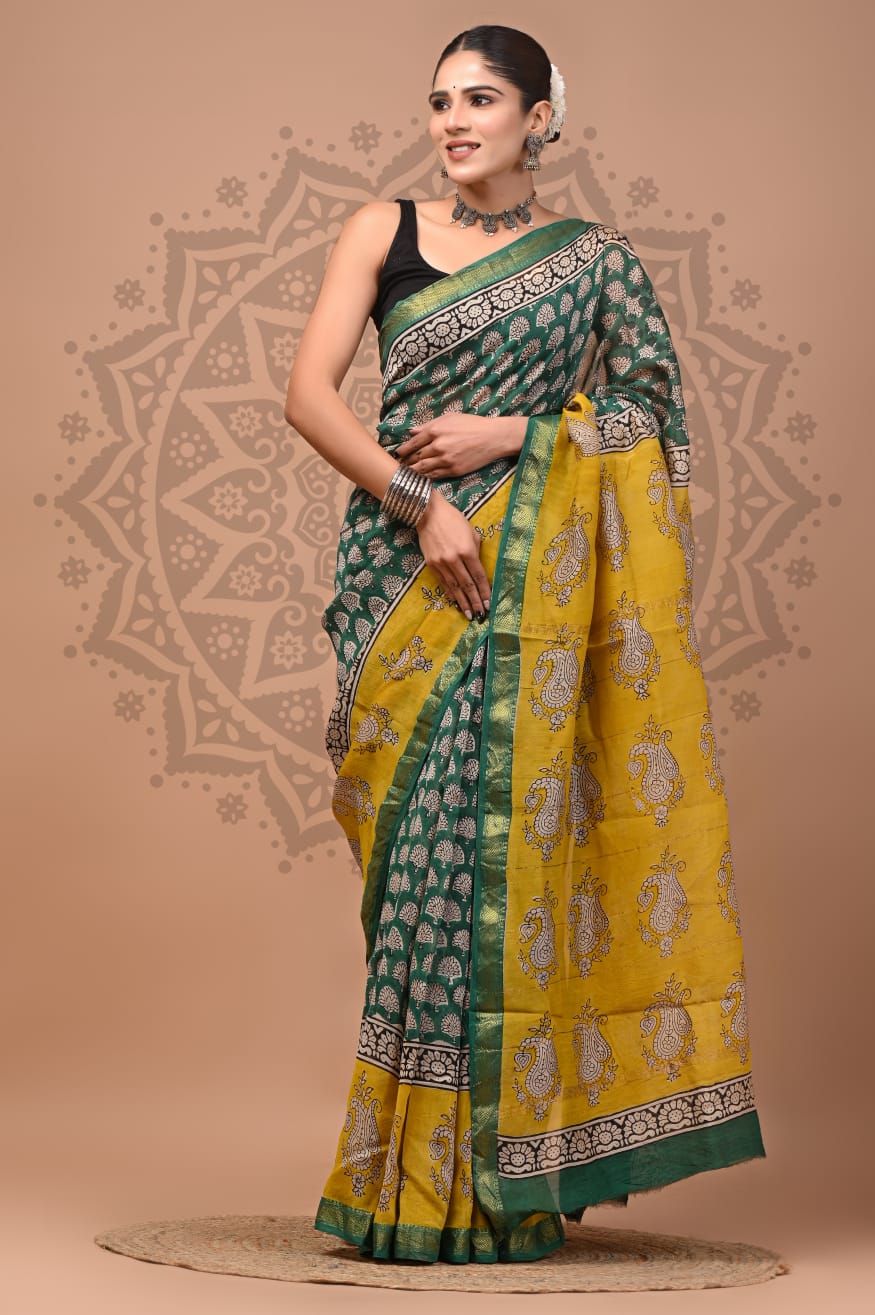 Maheshwari Silk Saree Wholesale Collection – Handblock Printed Natural Dyed Sarees