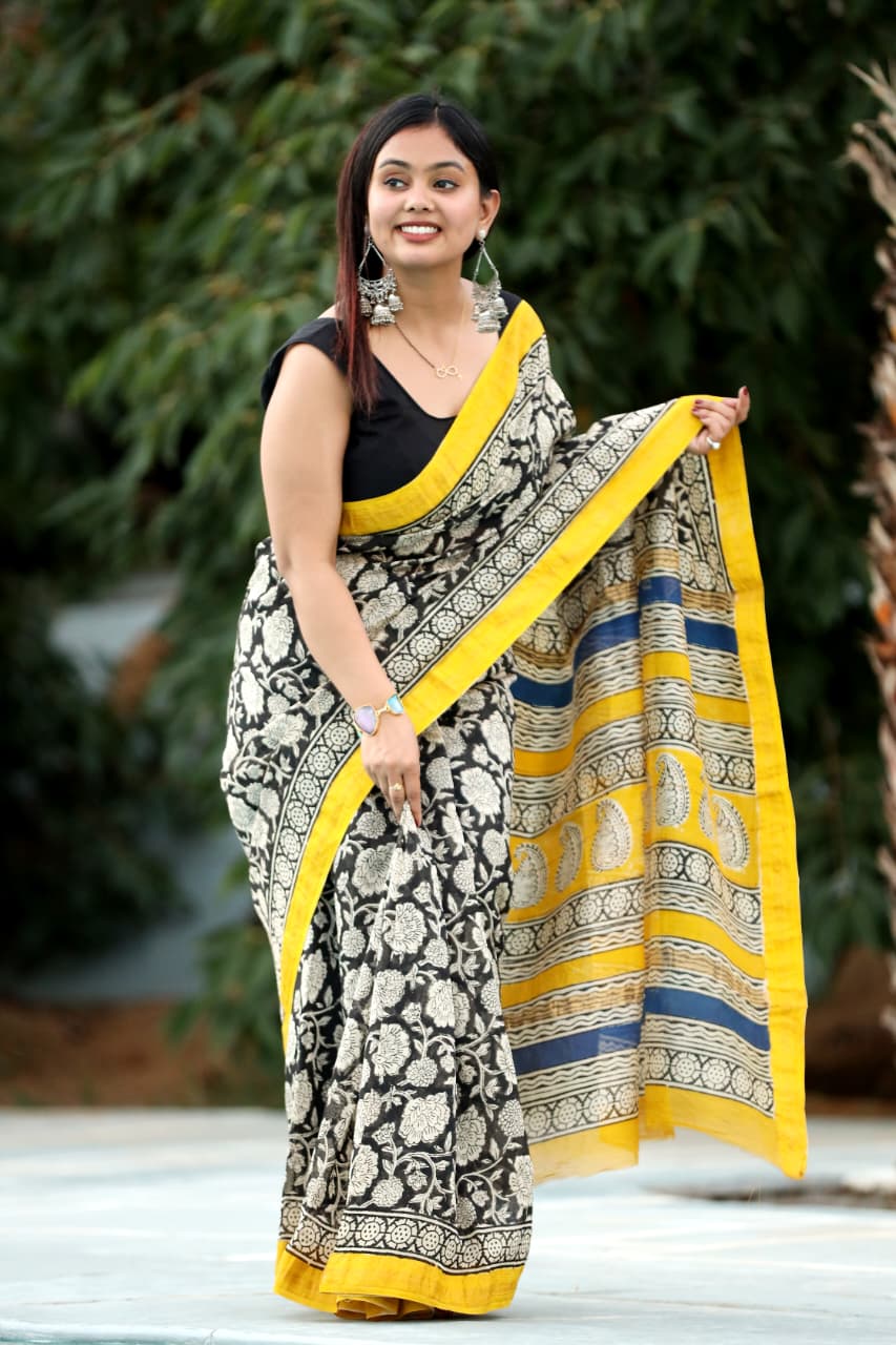 Handblock Maheshwari Silk Saree Wholesale – Natural Dyed Artisan Sarees