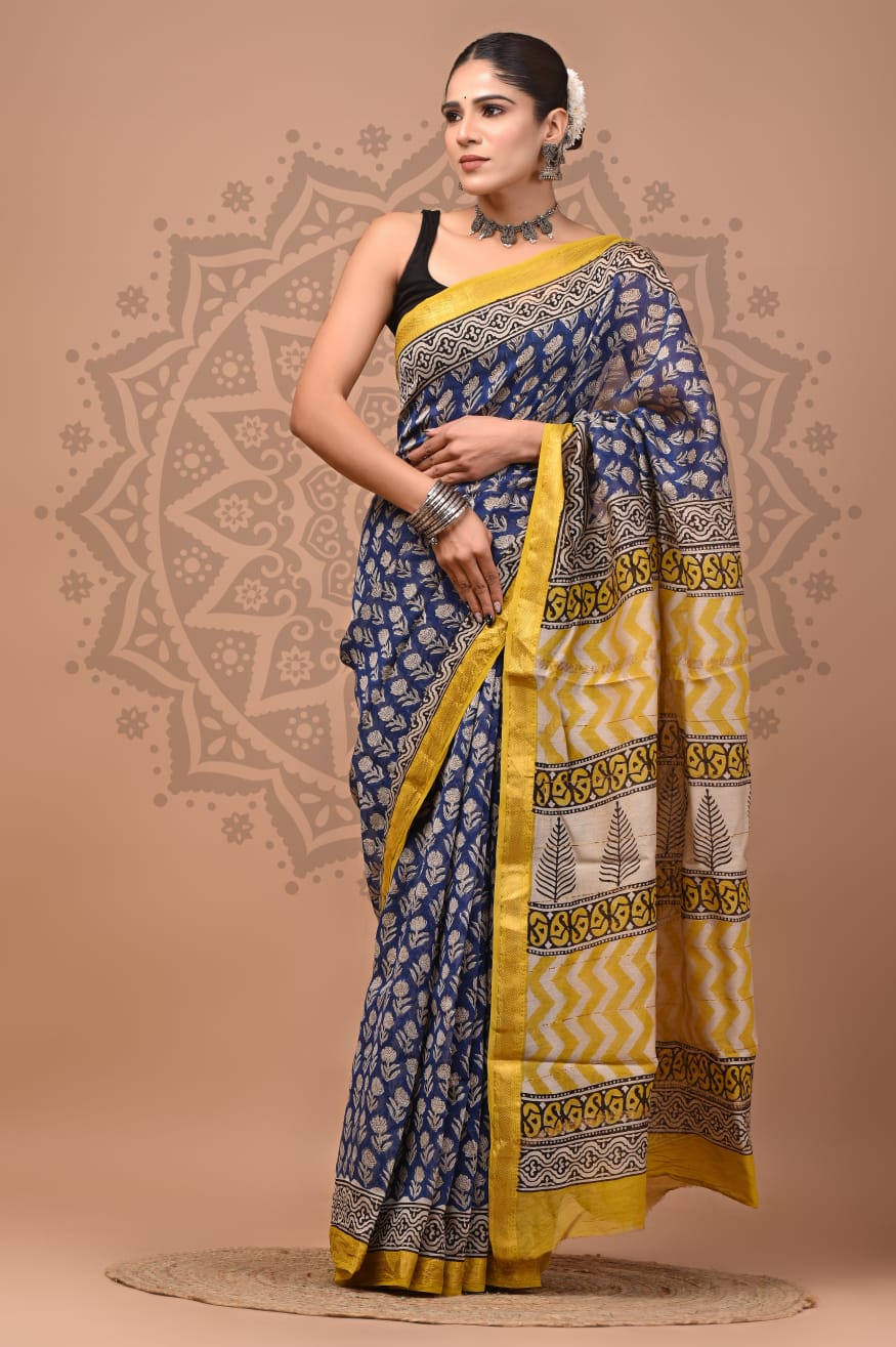 Maheshwari Silk Saree Wholesale Collection – Handblock Printed Natural Dyed Sarees