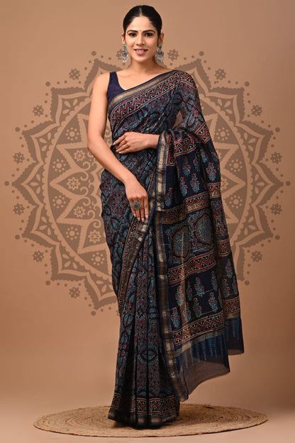Maheshwari Silk Saree Wholesale Collection – Handblock Printed Natural Dyed Sarees