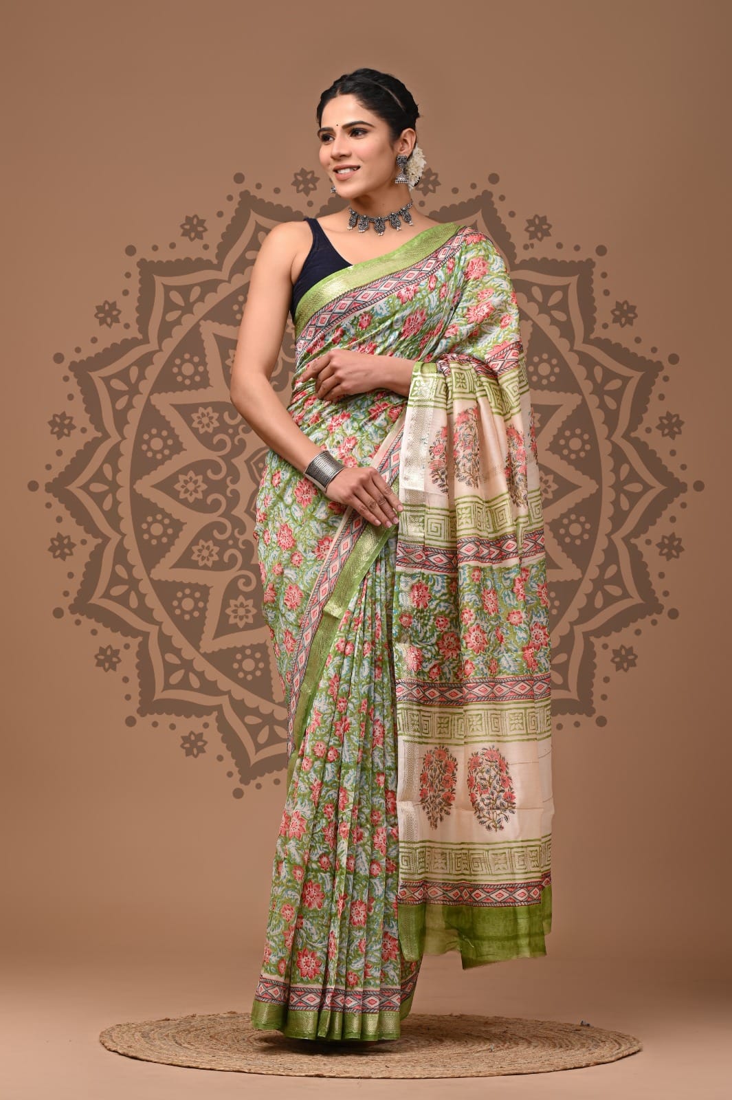 Maheshwari Silk Saree Wholesale Collection – Handblock Printed Natural Dyed Sarees