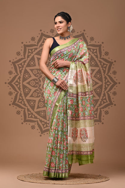 Maheshwari Silk Saree Wholesale Collection – Handblock Printed Natural Dyed Sarees