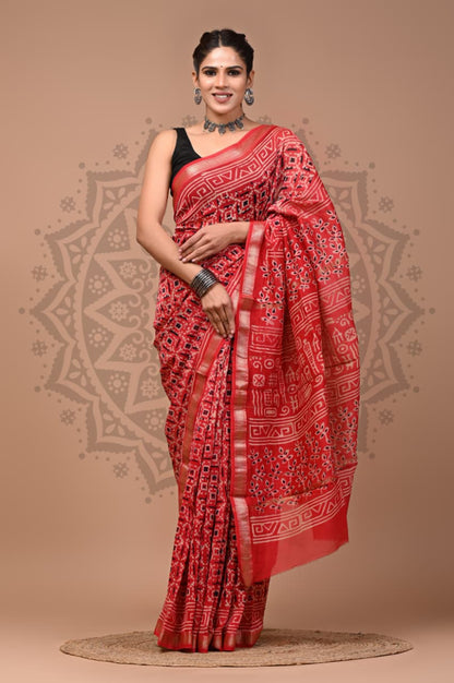 Maheshwari Silk Saree Wholesale Collection – Handblock Printed Natural Dyed Sarees