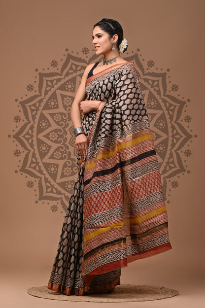 Maheshwari Silk Saree Wholesale Collection – Handblock Printed Natural Dyed Sarees