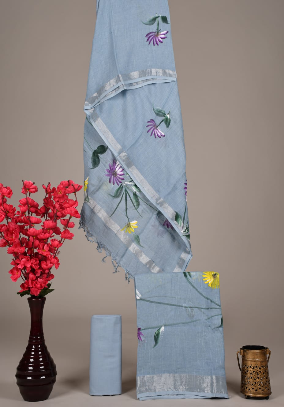 Cotton Linen Dress Material Wholesale – Elegant Breathable Suit Fabric