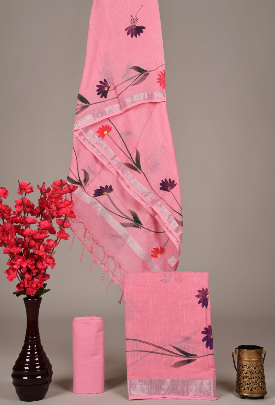 Cotton Linen Dress Material Wholesale – Lightweight Ethnic Suit Fabric