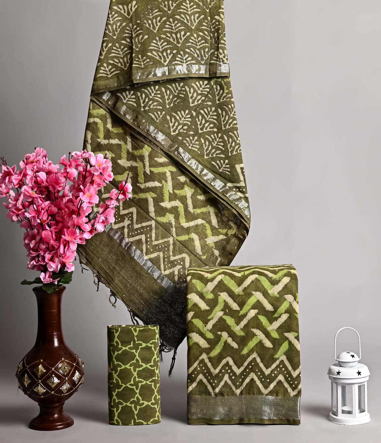 Cotton Linen Suit Fabric Wholesale – Elegant Ethnic Dress Material