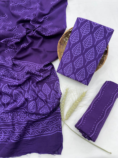 Cotton Mul Handblock Printed Dress Material Set Wholesale – MOQ 6 Pcs Assorted | Fabtexs