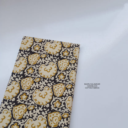 Bagru Fabric Wholesale – Handblock Printed Pure Cotton Floral Jaal Fabric