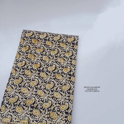Bagru Fabric Wholesale – Handblock Printed Pure Cotton Floral Jaal Fabric