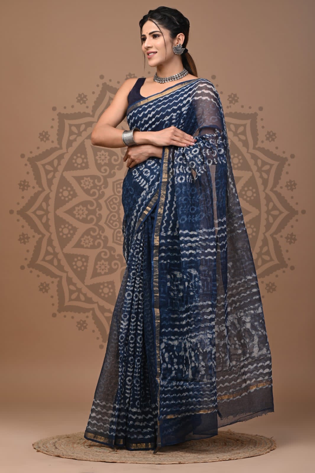 Kota Doria Cotton Sarees Wholesale – Handblock Printed Lightweight Kota Sarees