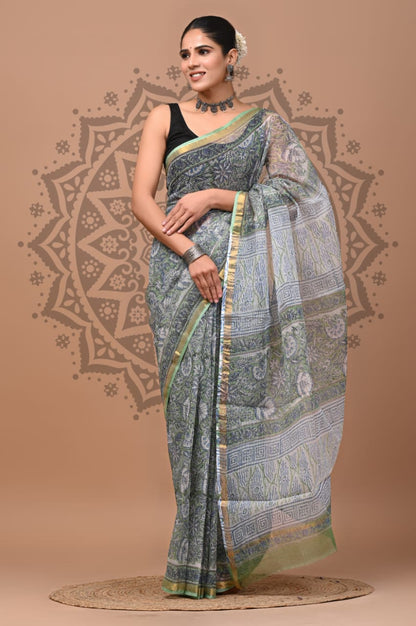 Kota Doria Cotton Sarees Wholesale – Handblock Printed Lightweight Kota Sarees