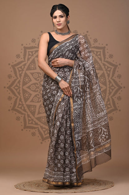 Handblock Printed Kota Doria Sarees Wholesale – Lightweight Kota Cotton Sarees