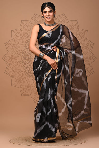 Handblock Printed Kota Doria Sarees Wholesale – Lightweight Kota Cotton Sarees