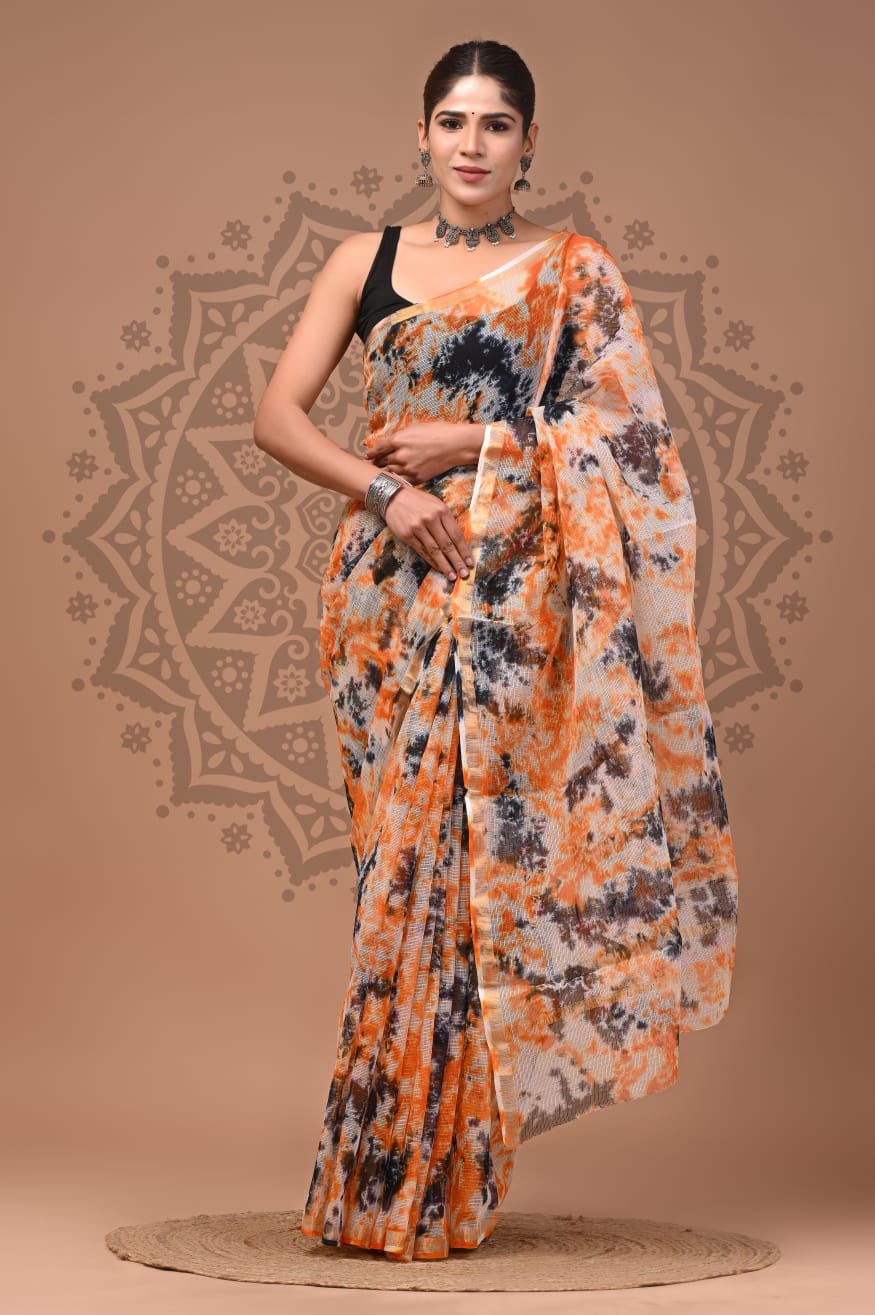 Handblock Printed Kota Doria Sarees Wholesale – Lightweight Kota Cotton Sarees