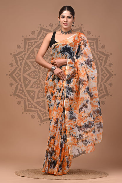 Handblock Printed Kota Doria Sarees Wholesale – Lightweight Kota Cotton Sarees