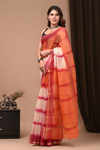 Kota Doria Cotton Handblock Printed Sarees Wholesale – Lightweight Kota Sarees