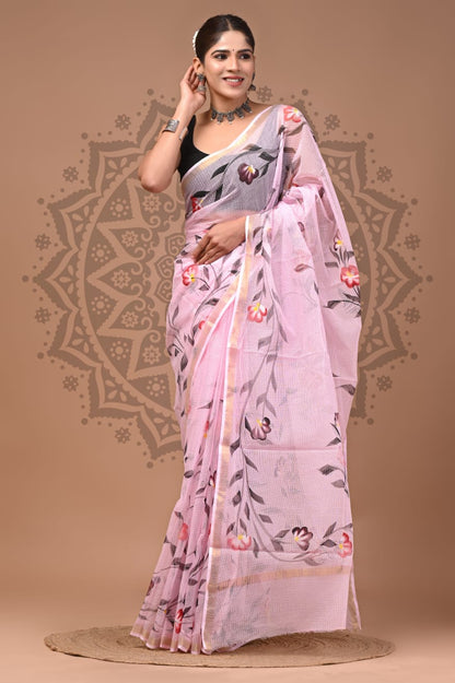 Kota Doria Cotton Handblock Printed Sarees Wholesale – Lightweight Kota Sarees