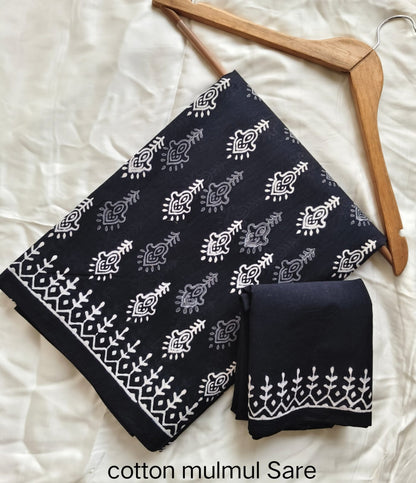 Cotton MUL Sarees Wholesale – Handblock Printed Malmal Saree