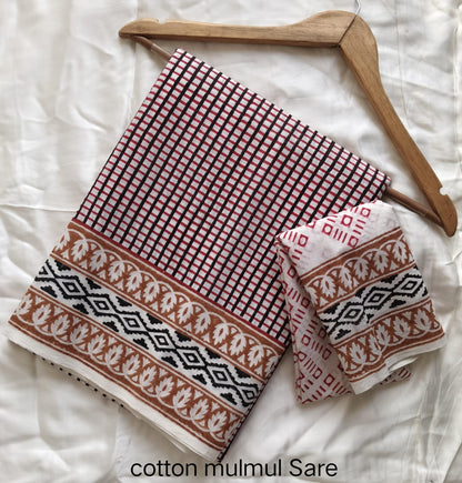 Cotton MUL Sarees Wholesale – Handblock Printed Malmal Saree