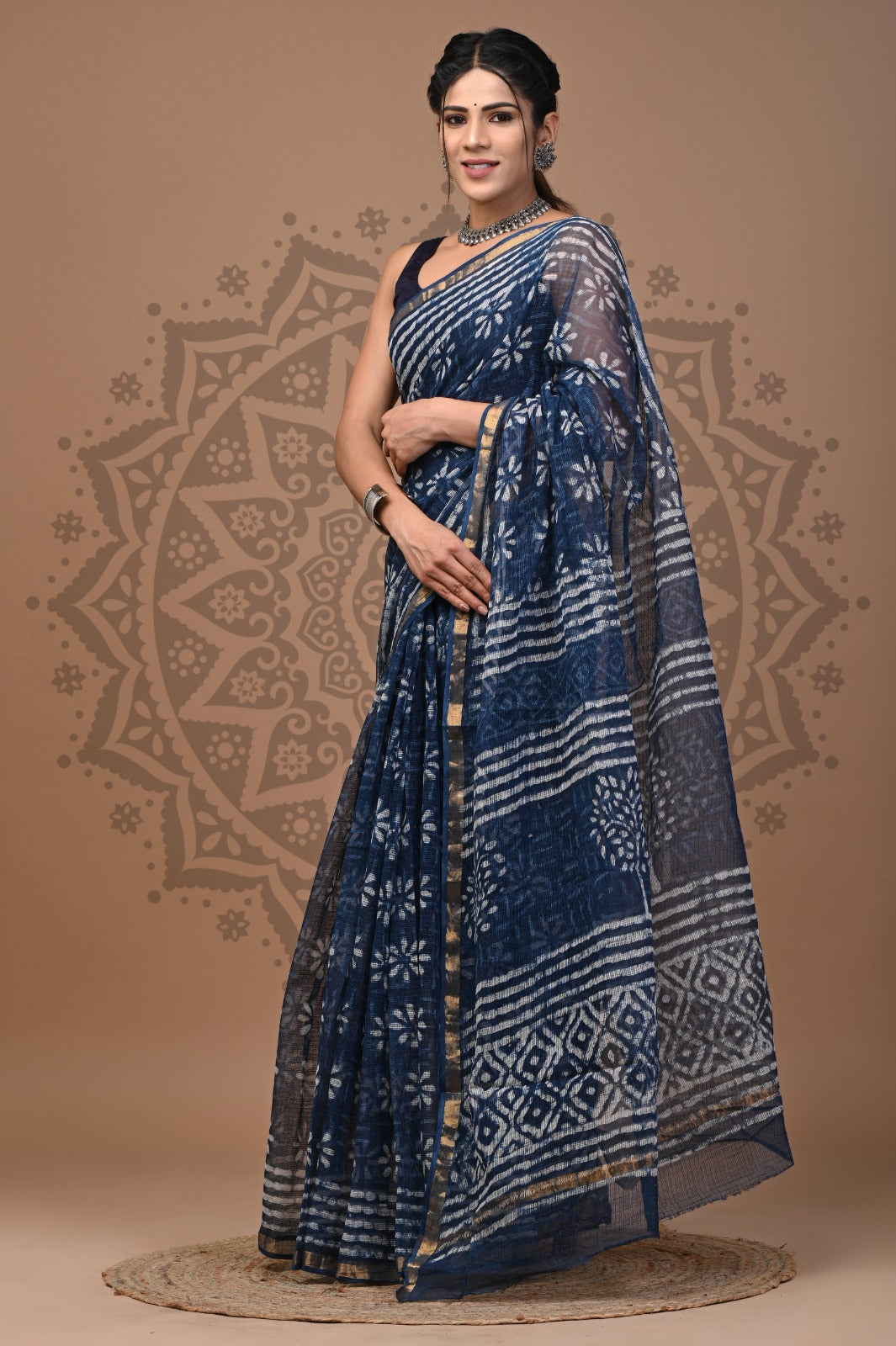 Kota Doria Cotton Sarees Wholesale – Handblock Printed Lightweight Kota Sarees