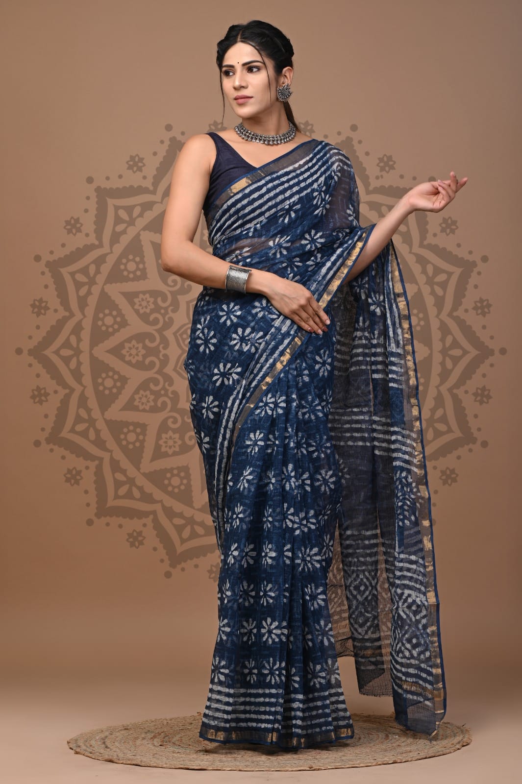 Kota Doria Handblock Printed Sarees Wholesale – Lightweight Kota Cotton Sarees