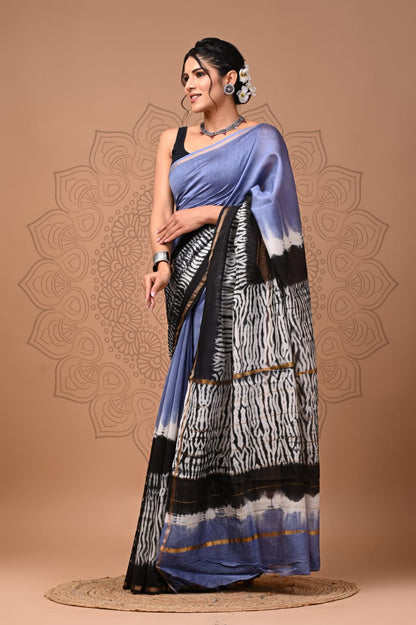 Wholesale Chanderi Silk Sarees – Traditional Hand Block Printed with Blouse