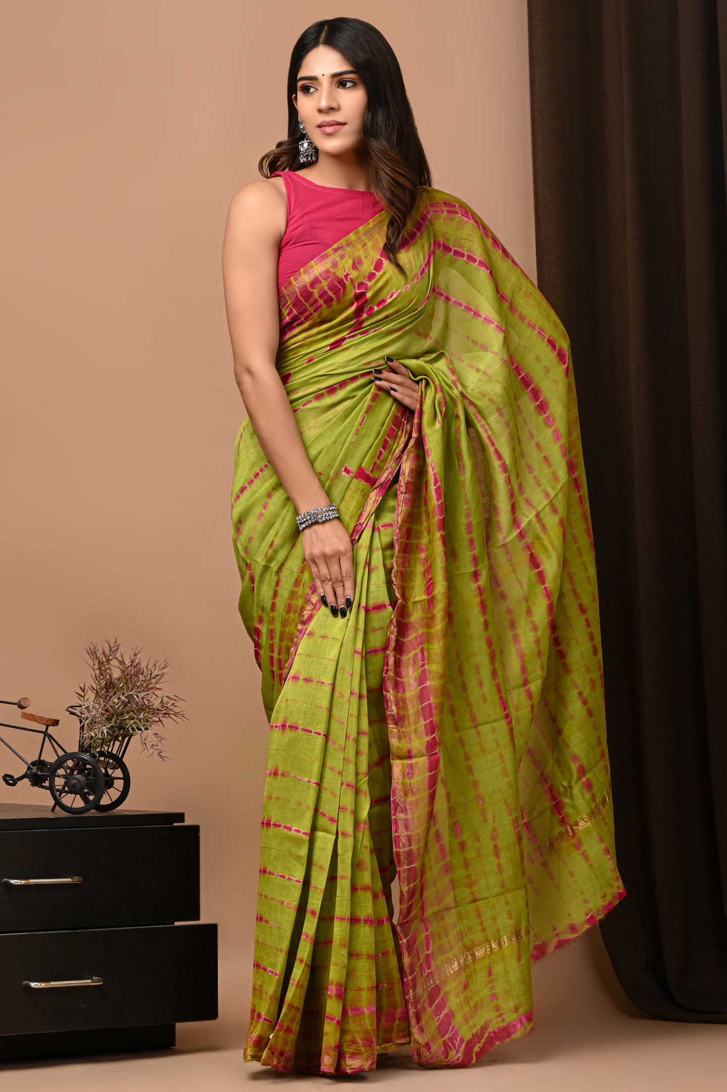 Wholesale Chanderi Silk Sarees – Traditional Hand Block Printed with Blouse