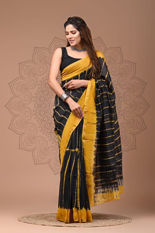 Traditional Chanderi Silk Sarees Wholesale – Hand Block Printed with Blouse