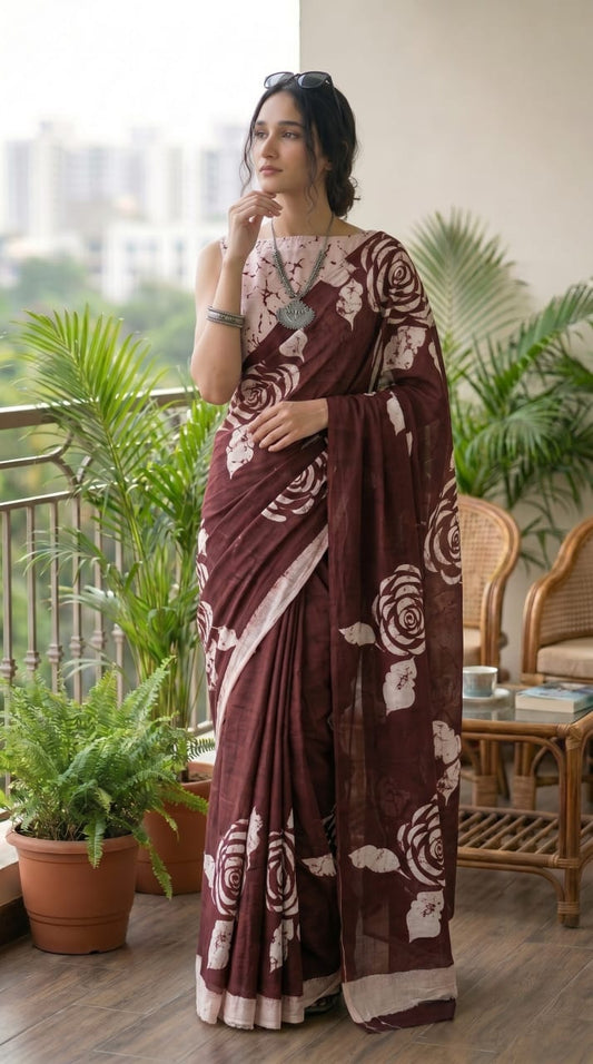 Breathable Cotton Mulmul Sarees Wholesale – Pure Mulmul Sarees with Running Blouse
