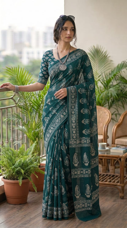 Breathable Cotton Mulmul Sarees Wholesale – Pure Mulmul Sarees with Running Blouse