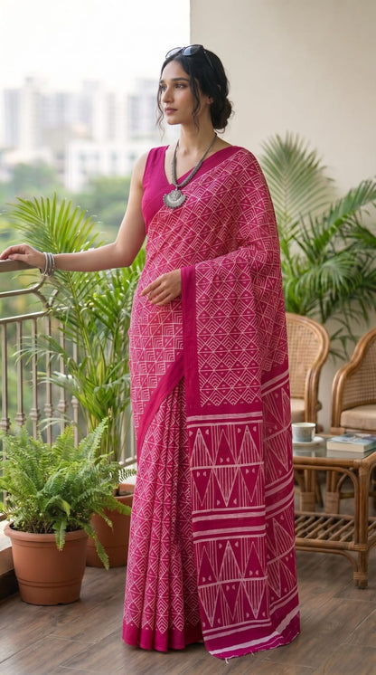 Breathable Cotton Mulmul Sarees Wholesale – Pure Mulmul Sarees with Running Blouse